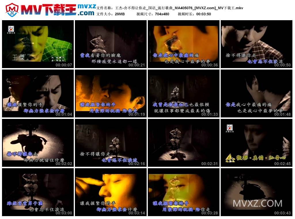 王杰-舍不得让你走_国语_流行歌曲_MA405076